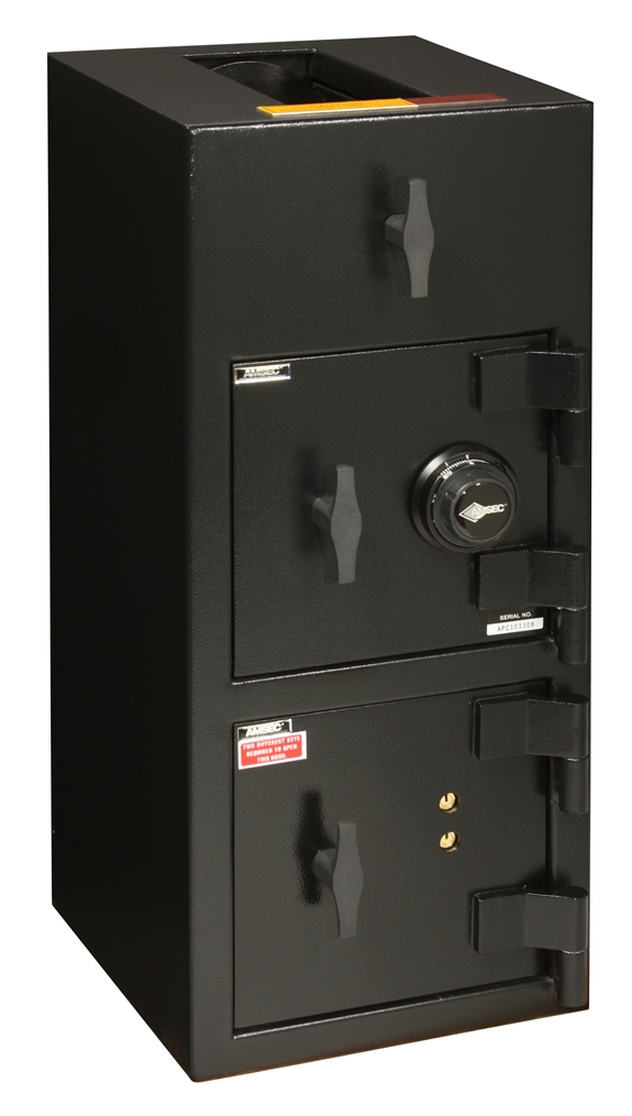 American Security DST3214CK - "B" Rated Top Load Rotary Depository Drop Safe With Combination Lock Depository and Dual Key Lock Bottom Locker