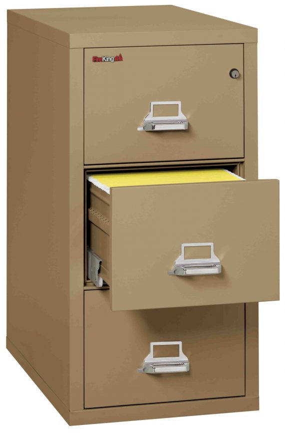 Fire King 32131C Vertical Fireproof File 3 Drawer 1 Hour Fire Rating Gun Safes