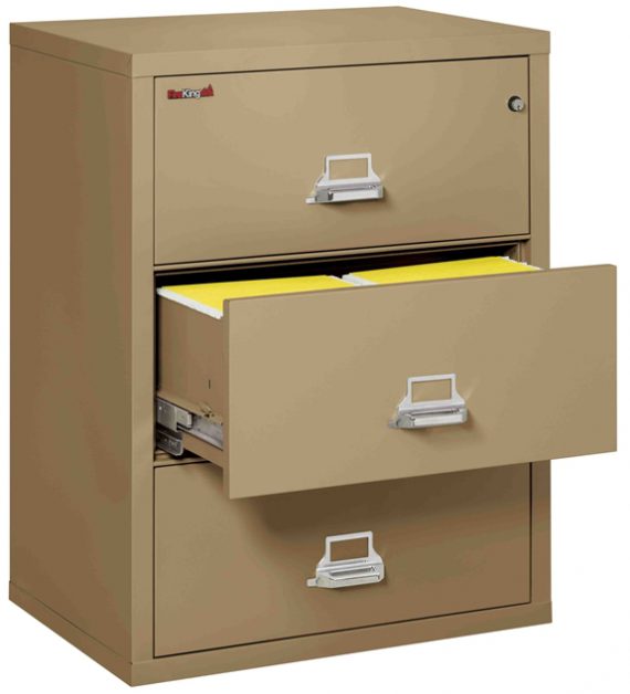 Fire King 3-3122-C - Lateral Fireproof File Cabinets - 3 Drawer 1 Hour Fire Rating