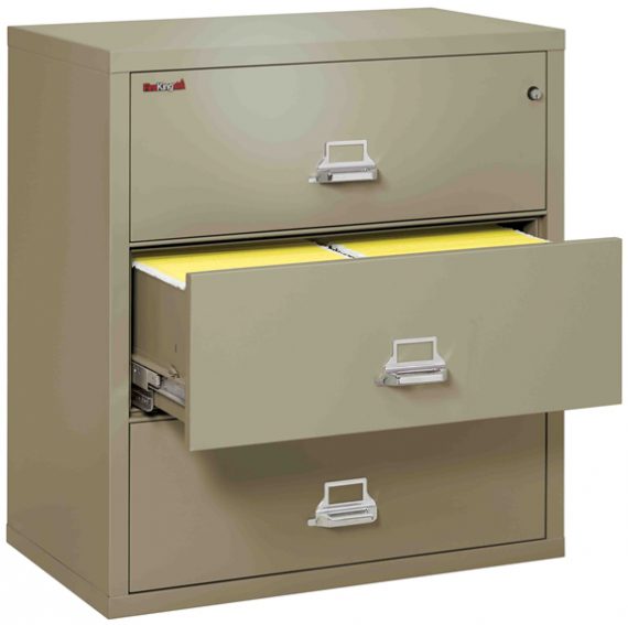 Fire King 3-3822-C - Lateral Fireproof File Cabinets - 3 Drawer 1 Hour Fire Rating