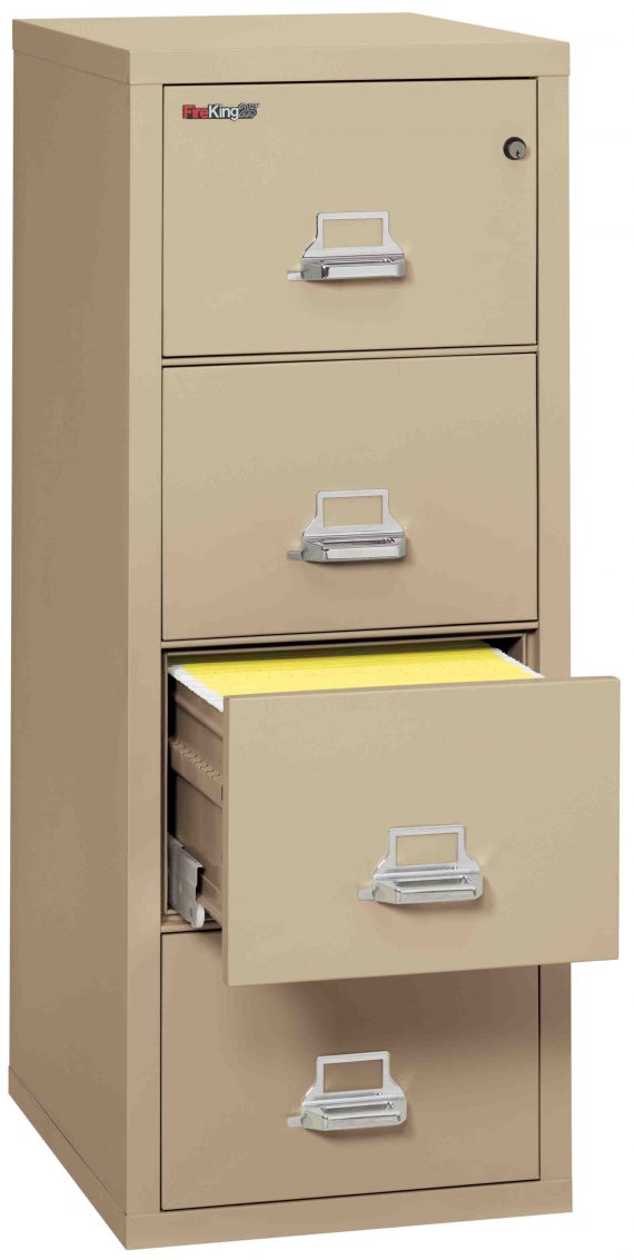 Fire King 4-1825-C - FireKing 25 File Cabinets - 4 Drawer 1 Hour Fire Rating