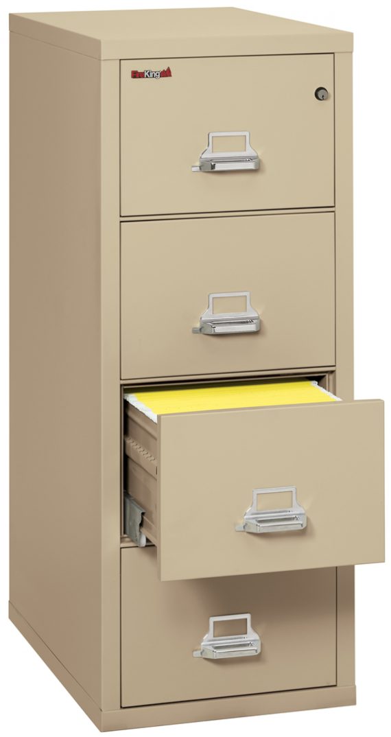 Fire King 4-1831-C - Vertical Fireproof File Cabinets - 4 Drawer 1 Hour Fire Rating