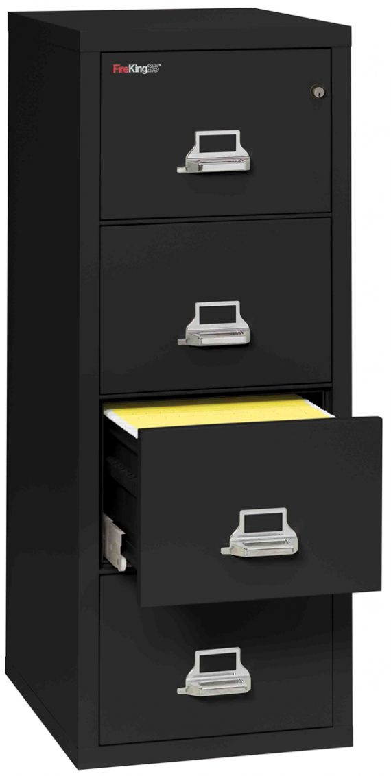 Fire King 4-2125-C - FireKing 25 File Cabinets - 4 Drawer 1 Hour Fire Rating