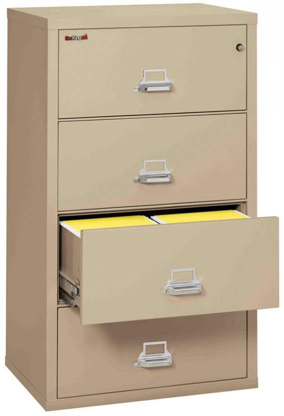 Fire King 4-3122-C - Lateral Fireproof File Cabinets - 4 Drawer 1 Hour Fire Rating