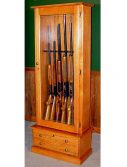 Scout 406 Gun Cabinet - Solid Oak -6-Gun
