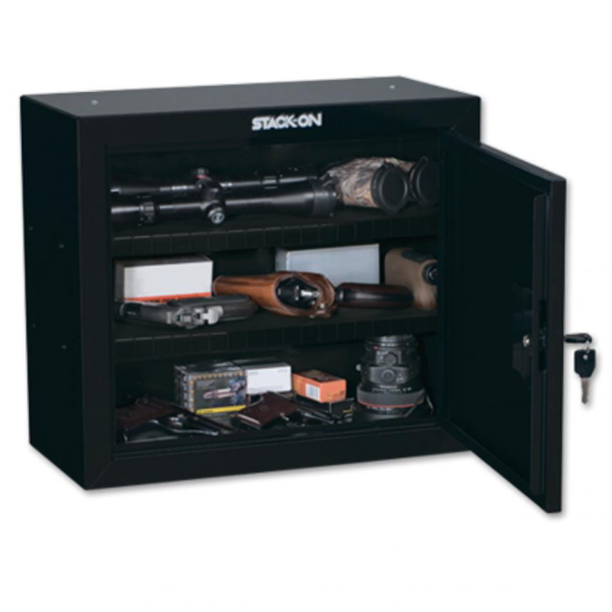 StackOn Pistol/Ammo with 2 Shelves Gun Safes